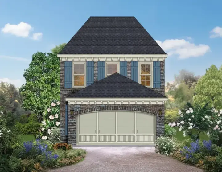European house plans 6-1301 - front exterior, 1,320 sq ft, 2 bed, 2 bath house plans | Monster House Plans