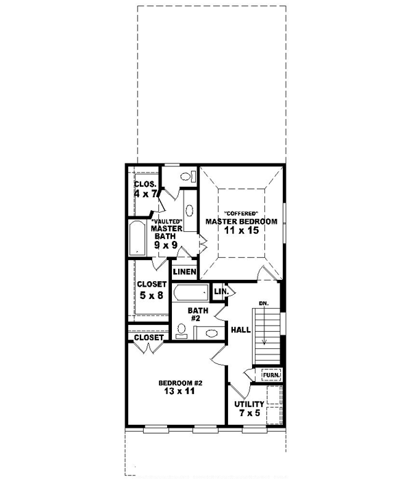 Upper/Second Floor Plan: 6-1302