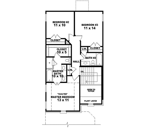 Upper/Second Floor Plan: 6-1305