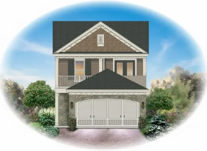 Traditional house plans 6-1306 - front exterior, 1,721 sq ft, 3 bed, 2 bath house plans | Monster House Plans
