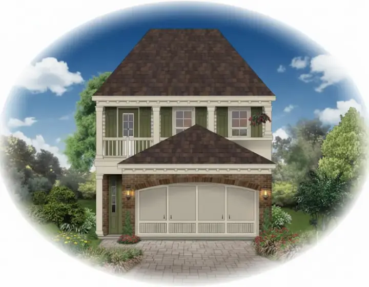 Traditional house plans 6-1307 - front exterior, 1,824 sq ft, 3 bed, 2 bath house plans | Monster House Plans