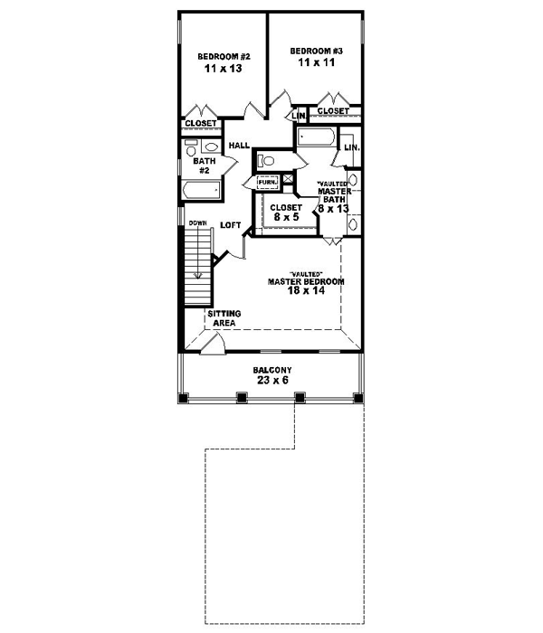 Upper/Second Floor Plan: 6-1307