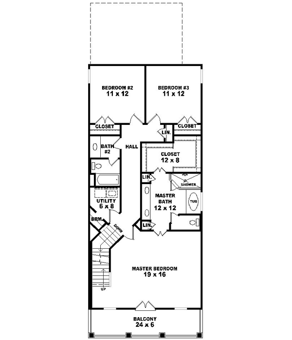 Upper/Second Floor Plan: 6-1308