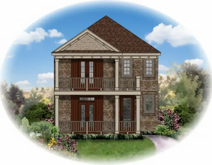 Southern house plans 6-1309 - front exterior, 1,871 sq ft, 4 bed, 2 bath house plans | Monster House Plans