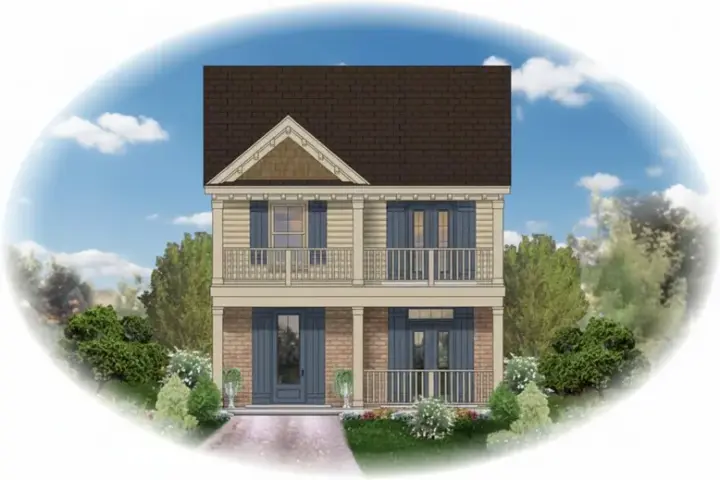 Southern house plans 6-1310 - front exterior, 1,986 sq ft, 4 bed, 2 bath house plans | Monster House Plans