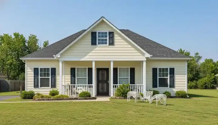 Traditional house plans 6-1312 - front exterior, 1,034 sq ft, 3 bed, 2 bath house plans | Monster House Plans