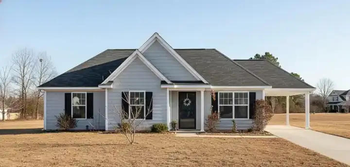 Traditional house plans 6-1313 - front exterior, 1,113 sq ft, 3 bed, 2 bath house plans | Monster House Plans