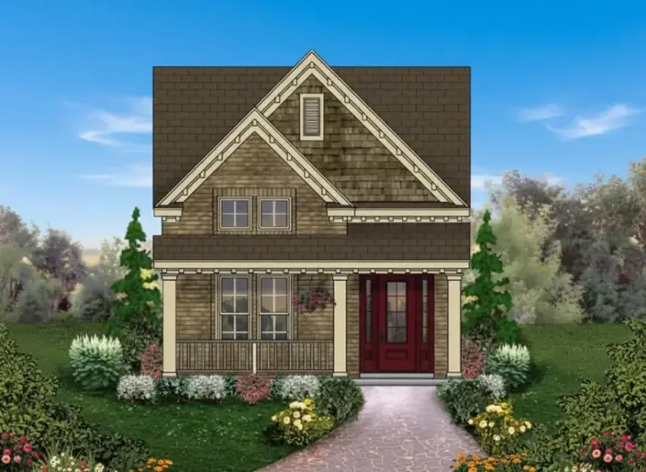Traditional house plans 6-1318 - front exterior, 1,573 sq ft, 3 bed, 2 bath house plans | Monster House Plans