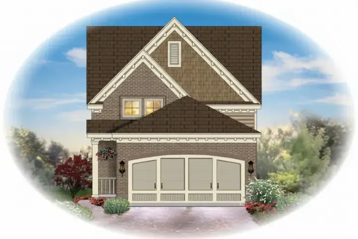 Traditional house plans 6-1319 - front exterior, 1,573 sq ft, 3 bed, 2 bath house plans | Monster House Plans