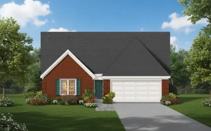 Traditional house plans 6-132 - front exterior, 1,622 sq ft, 4 bed, 2 bath house plans | Monster House Plans