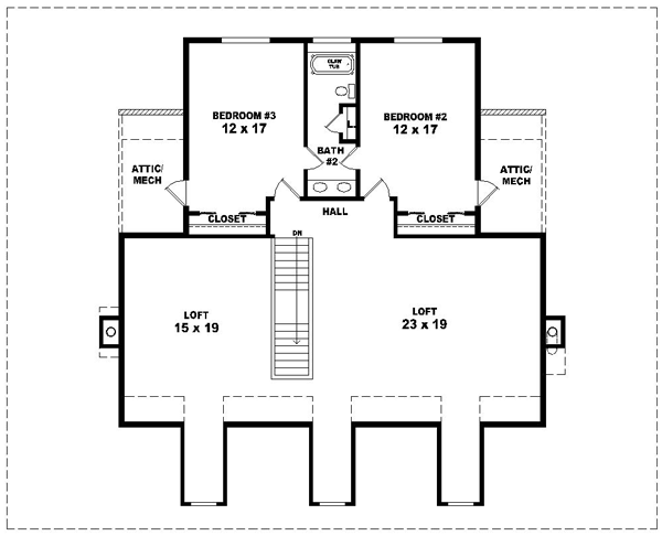 Upper/Second Floor Plan: 6-1349