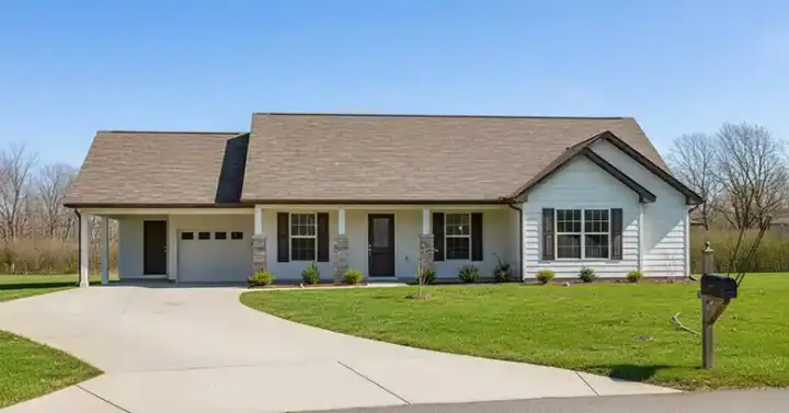 Traditional house plans 6-1350 - front exterior, 1,440 sq ft, 4 bed, 2 bath house plans | Monster House Plans