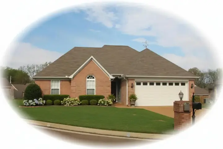 Traditional house plans 6-1352 - front exterior, 1,516 sq ft, 4 bed, 2 bath house plans | Monster House Plans
