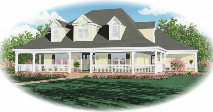 Southern house plans 6-1395 - front exterior, 3,257 sq ft, 3 bed, 3 bath house plans | Monster House Plans