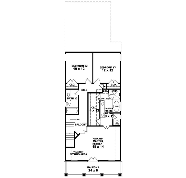 Upper/Second Floor Plan: 6-140