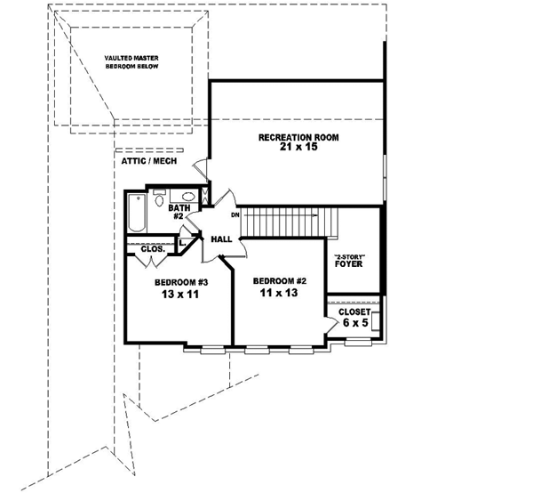 Upper/Second Floor Plan: 6-1400