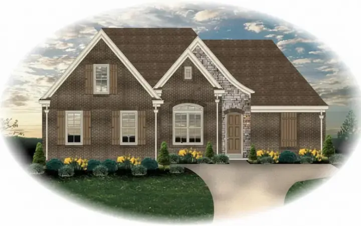 French Country house plans 6-1403 - front exterior, 2,021 sq ft, 3 bed, 2 bath house plans | Monster House Plans