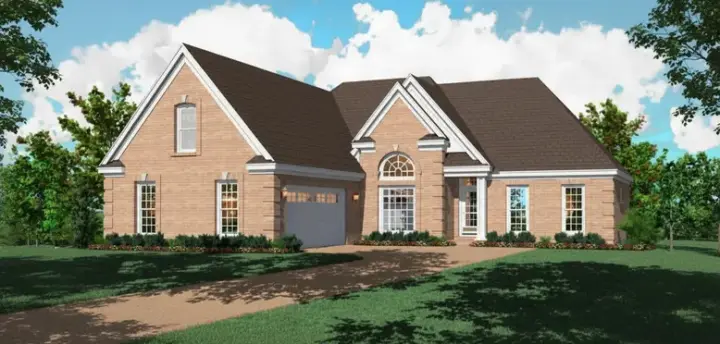 European house plans 6-1404 - front exterior, 2,040 sq ft, 3 bed, 2 bath house plans | Monster House Plans
