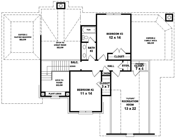 Upper/Second Floor Plan: 6-1408