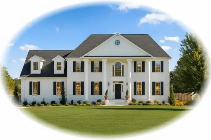 Colonial house plans 6-1426 - front exterior, 2,782 sq ft, 4 bed, 3 bath house plans | Monster House Plans