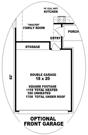 Southern Style Home Design Plan: 6-143