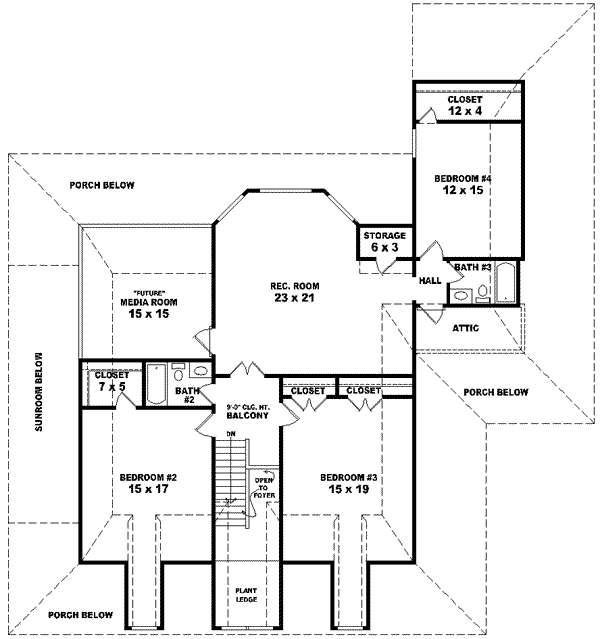Upper/Second Floor Plan: 6-1430