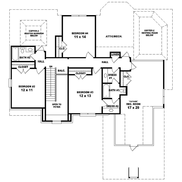 Upper/Second Floor Plan: 6-1436