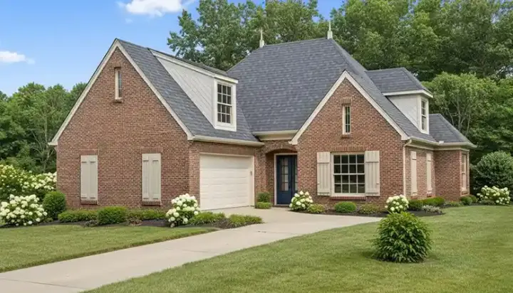 French Country house plans 6-1444 - front exterior, 2,773 sq ft, 4 bed, 3 bath house plans | Monster House Plans