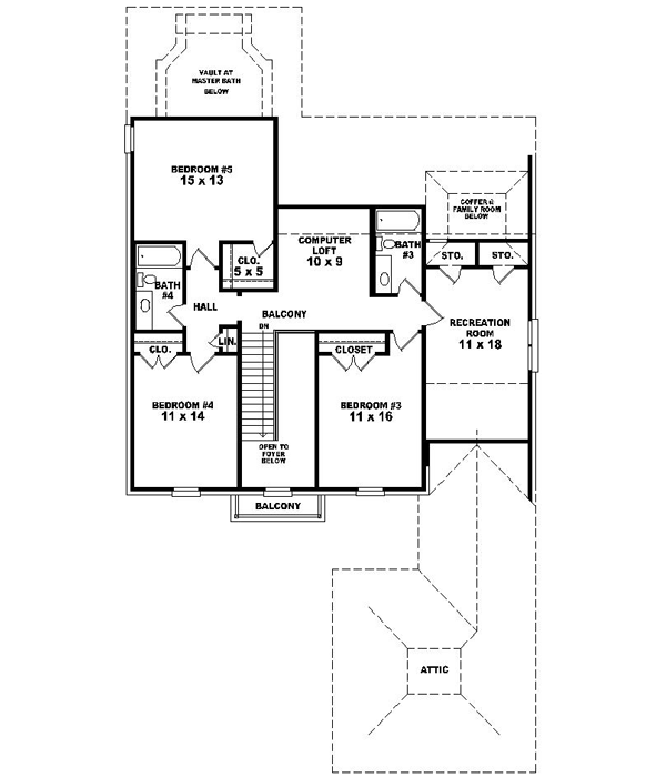 Upper/Second Floor Plan: 6-1445
