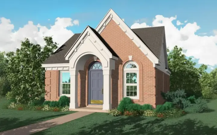 Traditional house plans 6-145 - front exterior, 1,148 sq ft, 3 bed, 2 bath house plans | Monster House Plans