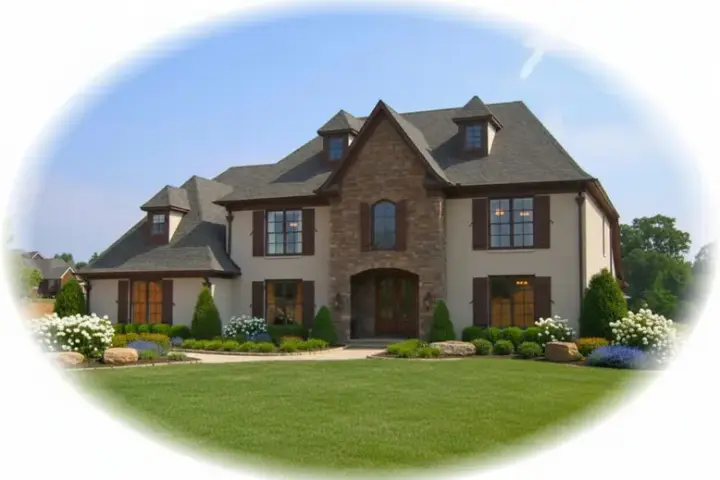French Country house plans 6-1452 - front exterior, 3,210 sq ft, 4 bed, 3 bath house plans | Monster House Plans