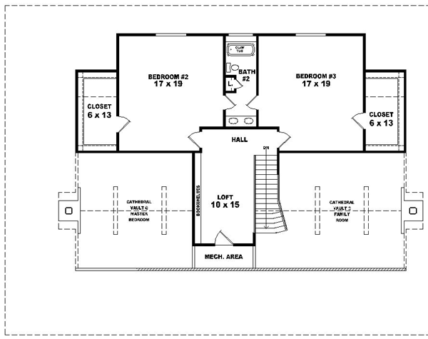 Upper/Second Floor Plan: 6-1459