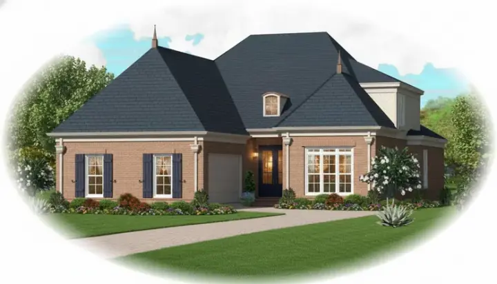 French Country house plans 6-1465 - front exterior, 2,788 sq ft, 4 bed, 3 bath house plans | Monster House Plans