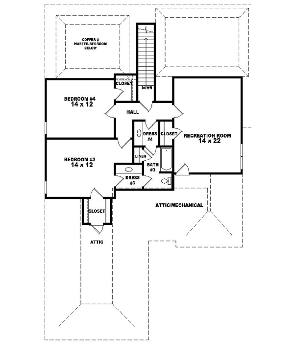 Upper/Second Floor Plan: 6-1466