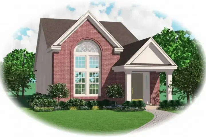 Traditional house plans 6-148 - front exterior, 1,533 sq ft, 3 bed, 2 bath house plans | Monster House Plans