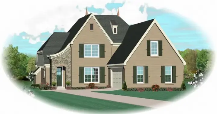 French Country house plans 6-1480 - front exterior, 3,262 sq ft, 4 bed, 3 bath house plans | Monster House Plans