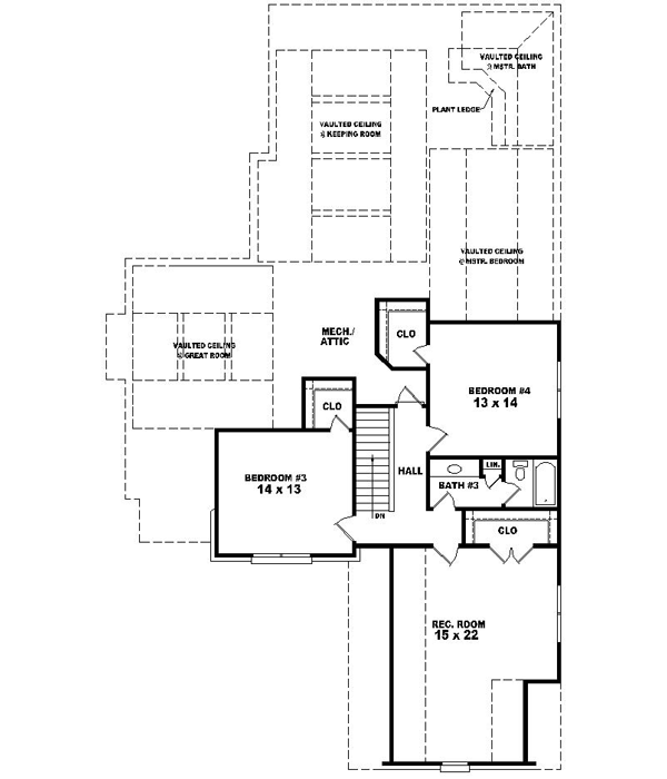 Upper/Second Floor Plan: 6-1480