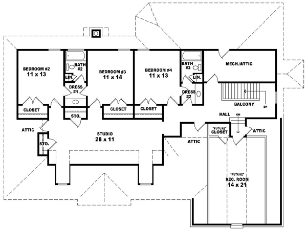 Upper/Second Floor Plan: 6-1482