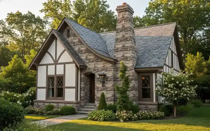 Tudor house plans 6-1493 - front exterior, 3,214 sq ft, 3 bed, 2 bath house plans | Monster House Plans