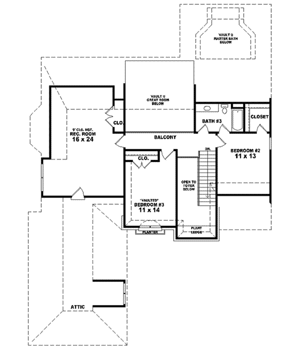 Upper/Second Floor Plan: 6-1504