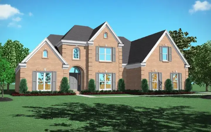 European house plans 6-1508 - front exterior, 3,489 sq ft, 4 bed, 3 bath house plans | Monster House Plans