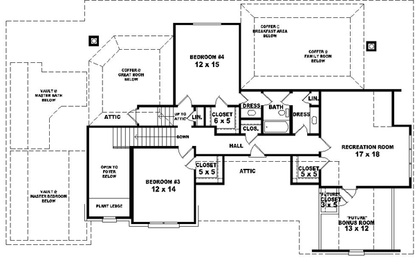 Upper/Second Floor Plan: 6-1518