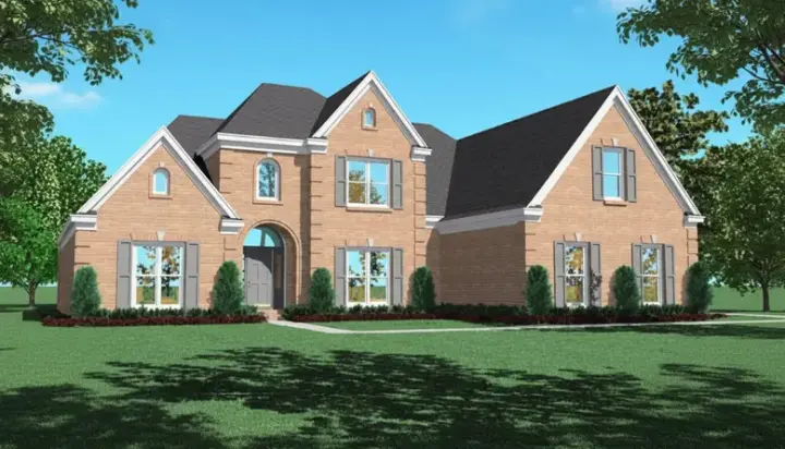 European house plans 6-1519 - front exterior, 3,589 sq ft, 4 bed, 3 bath house plans | Monster House Plans