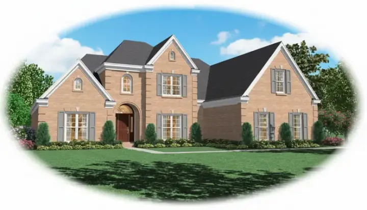 European house plans 6-1521 - front exterior, 3,030 sq ft, 4 bed, 3 bath house plans | Monster House Plans
