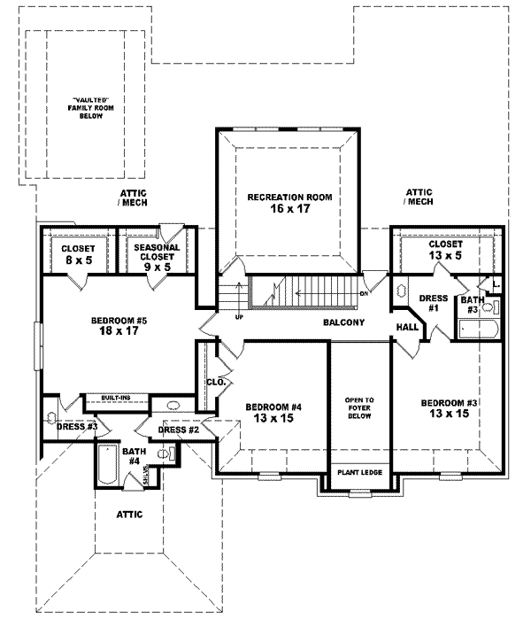 Upper/Second Floor Plan: 6-1525