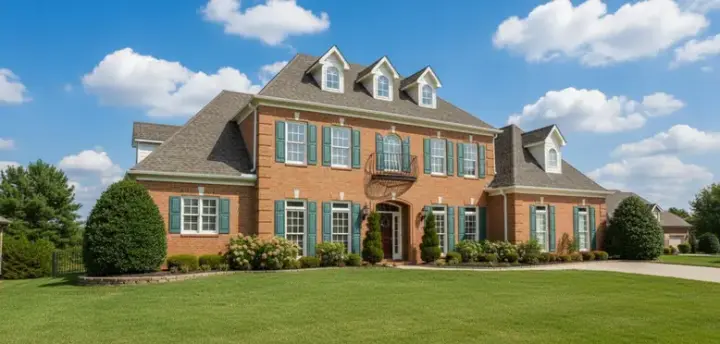 Southern Colonial house plans 6-1532 - front exterior, 3,837 sq ft, 3 bed, 4 bath house plans | Monster House Plans