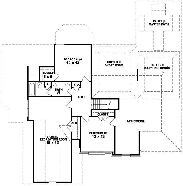 Upper/Second Floor Plan: 6-1543