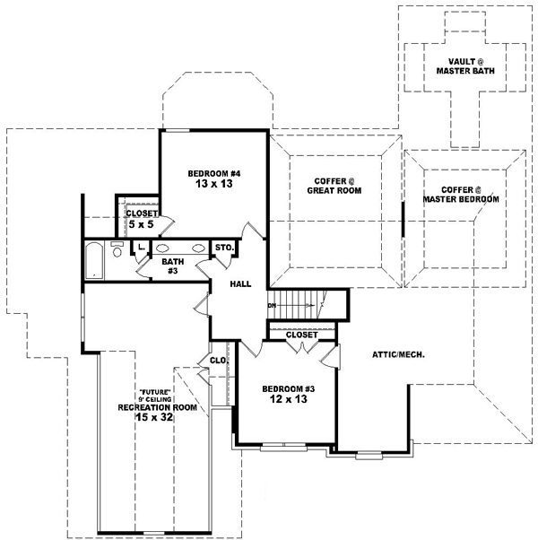 Upper/Second Floor Plan: 6-1544