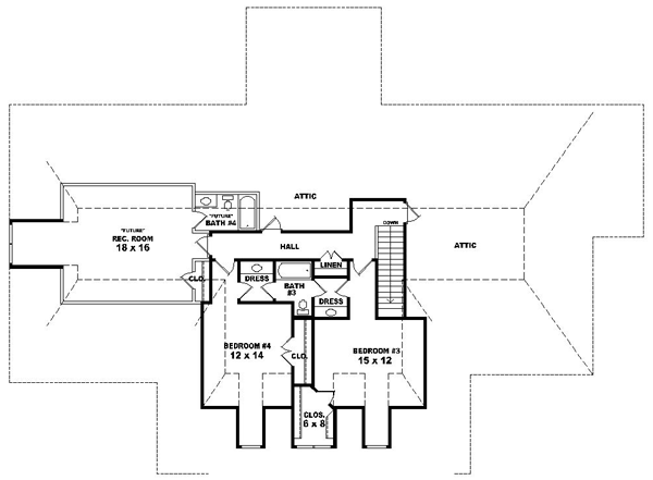 Upper/Second Floor Plan: 6-1549