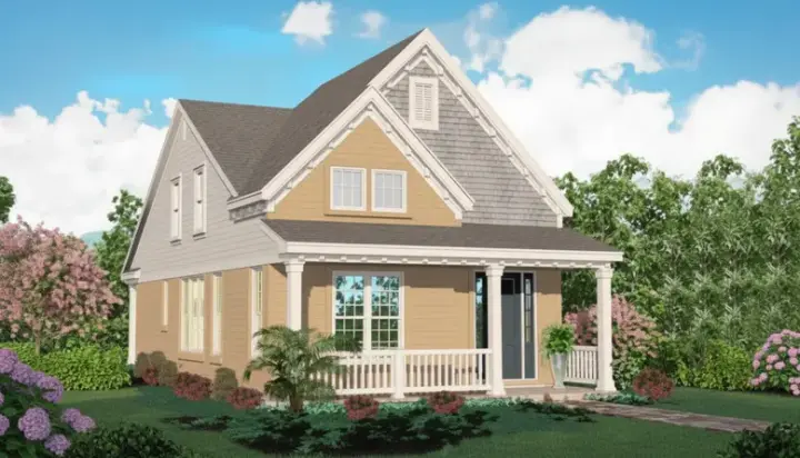 Traditional house plans 6-155 - front exterior, 1,621 sq ft, 3 bed, 2 bath house plans | Monster House Plans